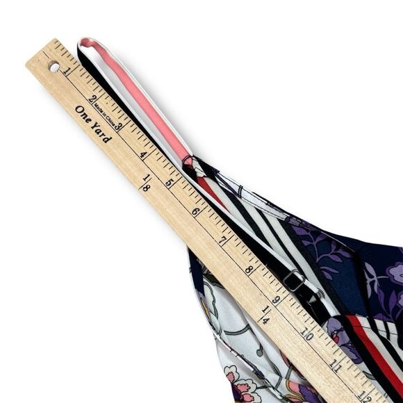 Nanette Lepore Floral Print Boho Sleeveless Maxi Slip Dress Blue Multi 4 - Picture 15 of 16